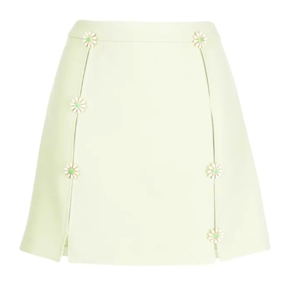 Cult Gaia
Maro floral-appliqué skirt in pastel green. BNWT.